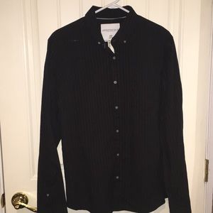 NWT Medium Black Aéropostale Button-up Lined Shirt